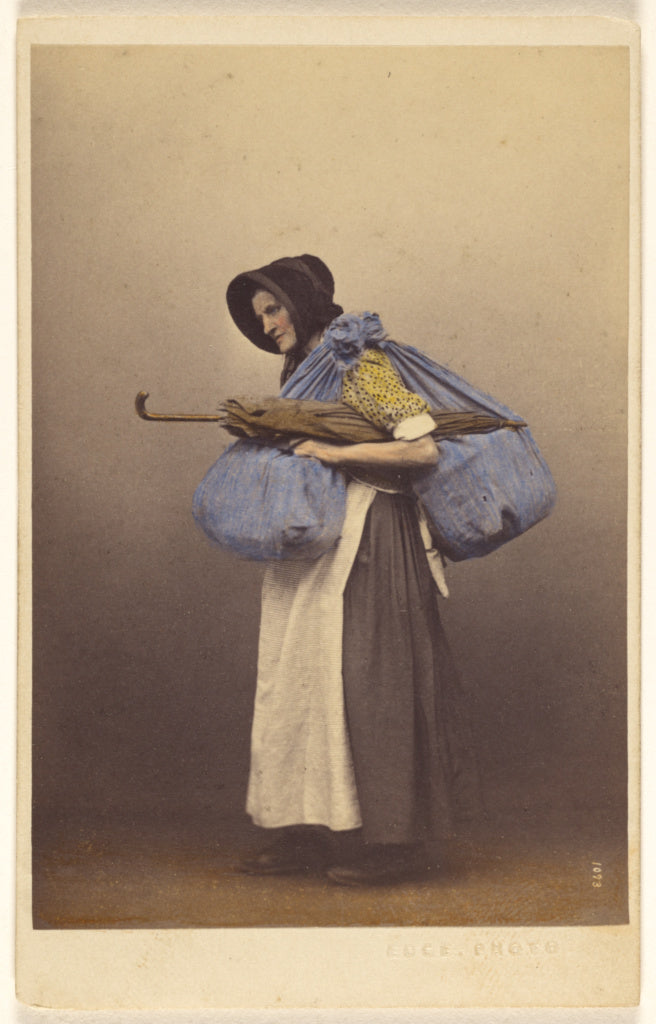 Thomas Edge:[Unidentified elderly woman wearing a bonnet and, Poster Print Wall Art