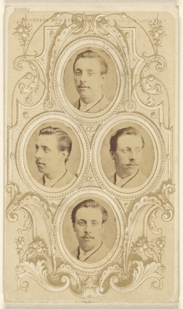 J. Murray:[Four separate oval-cut portraits of unidentified , Poster Print Wall Art