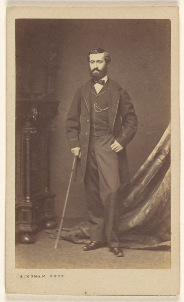 Robert Jefferson Bingham:[Unidentified bearded man with walk, Poster Print Wall Art