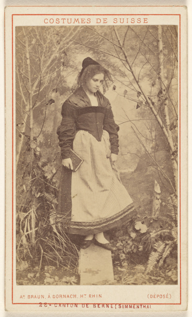 Adolphe Braun:Costumes de Suisse. Canton De Berne (Simmentha,16x12"(A3)Poster