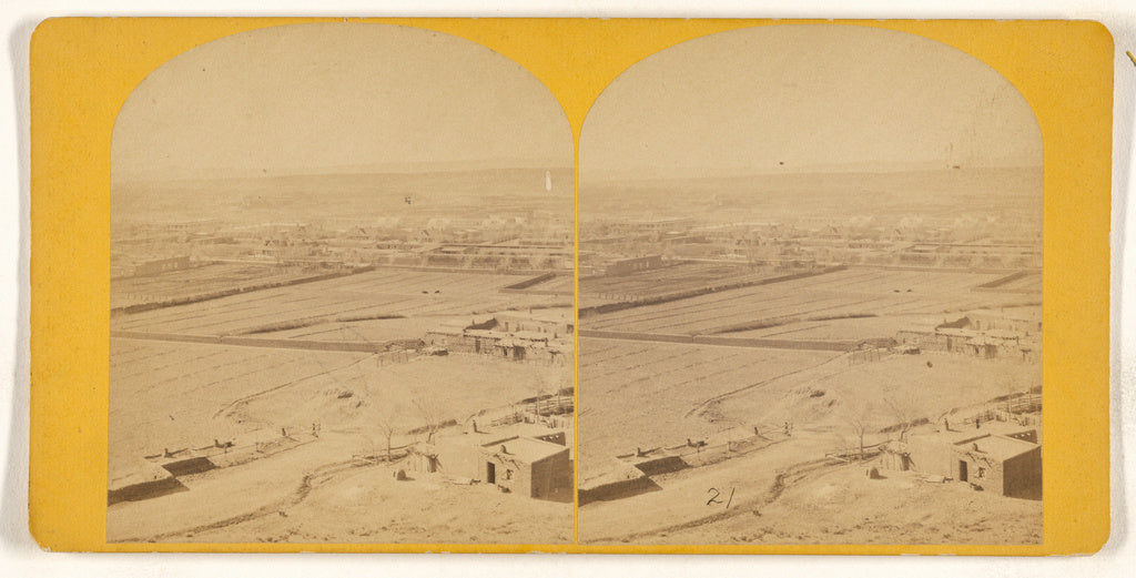 Unknown maker, American:[High angle view of an unidentified , Poster Print Wall Art