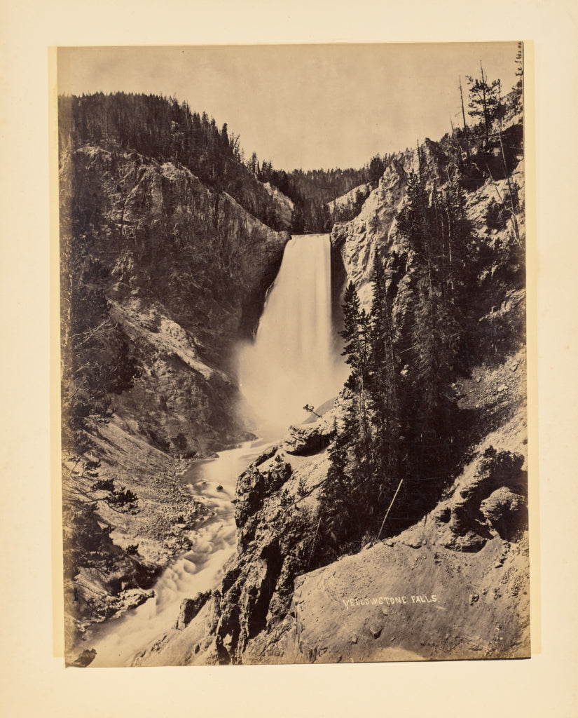 John K. Hillers:Yellowstone Falls, Poster Print Wall Art
