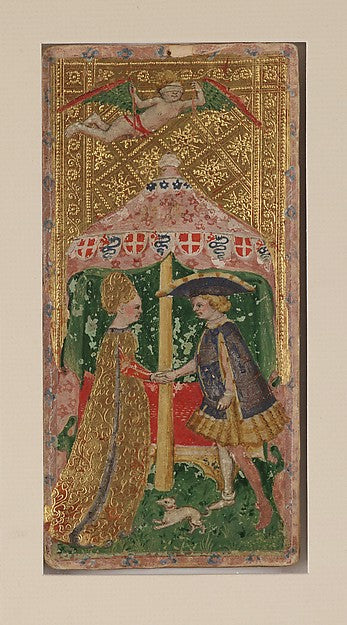 Workshop of Bonifacio Bembo:Love from The Visconti Tarot c14-16x12"(A3) Poster