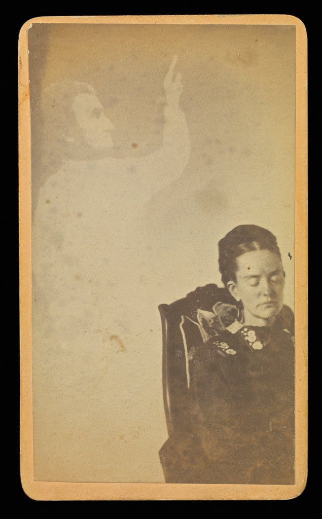 William H. Mumler:[Unidentified woman with male "spirit" poi, Poster Print Wall Art