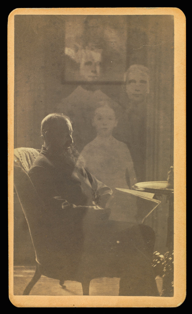 William H. Mumler:[Unidentified man with a long beard seated, Poster Print Wall Art