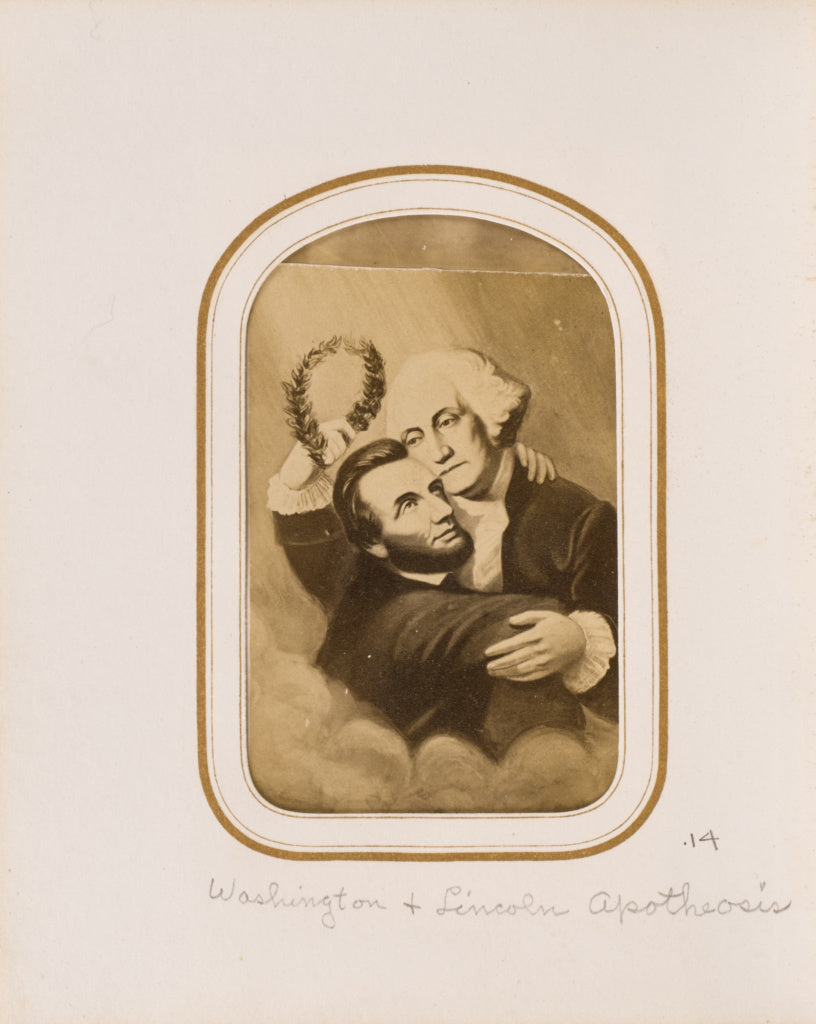 Unknown maker, American:Washington & Lincoln Apotheosis, Poster Print Wall Art