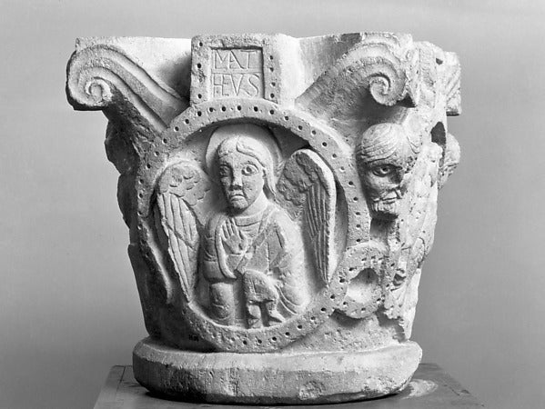 :Capital with Symbols of the Evangelists 12th century-16x12"(A3) Poster