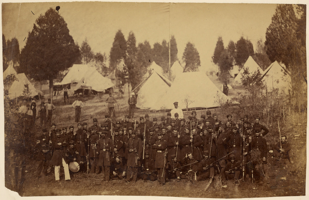 Mathew B. Brady:Third Connecticut Regiment, Infantry, Camp D, Poster Print Wall Art