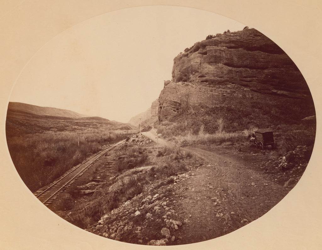 Carleton Watkins:Red Rock in Echo Canyon, Utah, Poster Print Wall Art