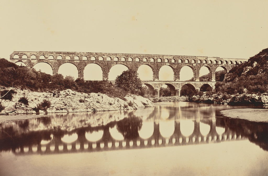 edouard Baldus:Pont du Gard., Poster Print Wall Art