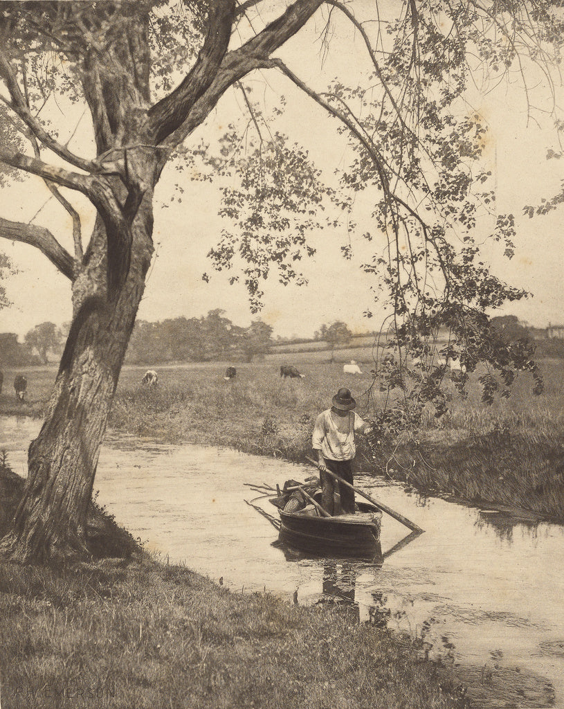 Peter Henry Emerson:A Suffolk Dike, Poster Print Wall Art