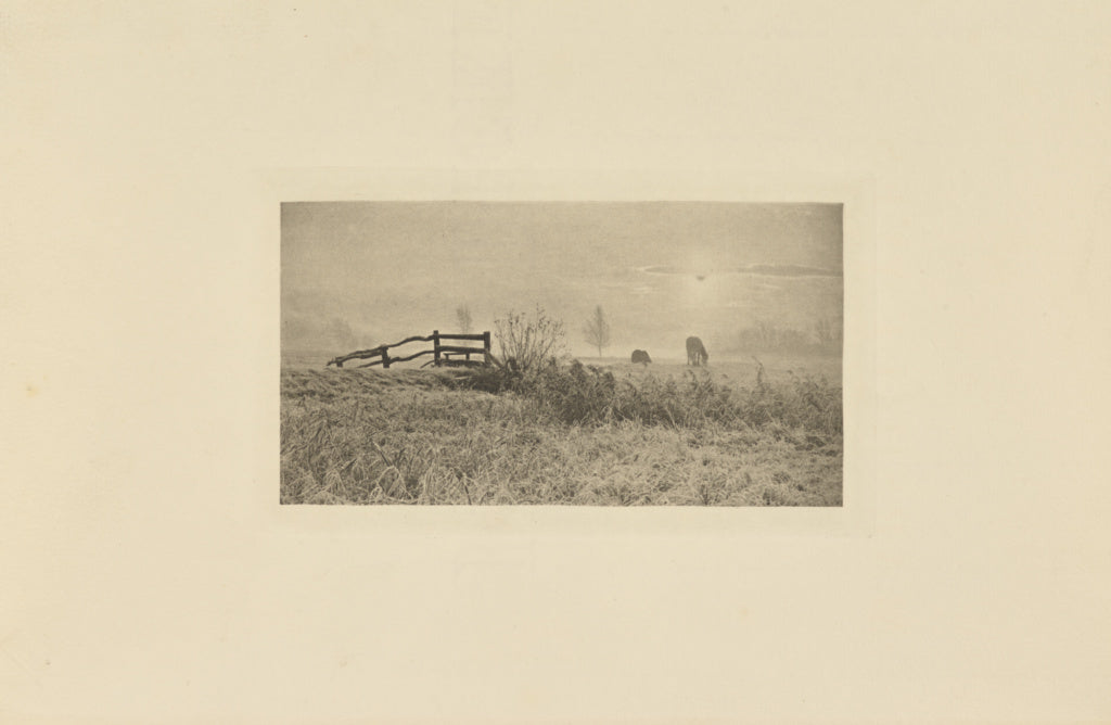 Peter Henry Emerson:A Winter's Sunrise, Poster Print Wall Art