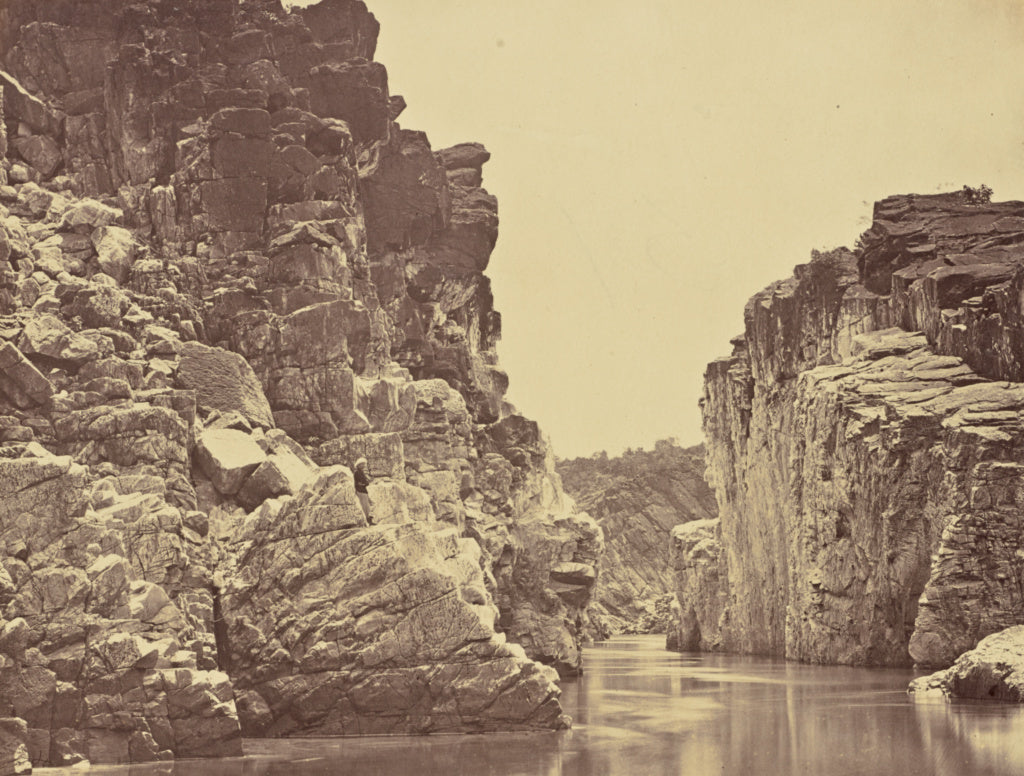 Unknown maker:Marble Rocks at Nerbudda, Poster Print Wall Art