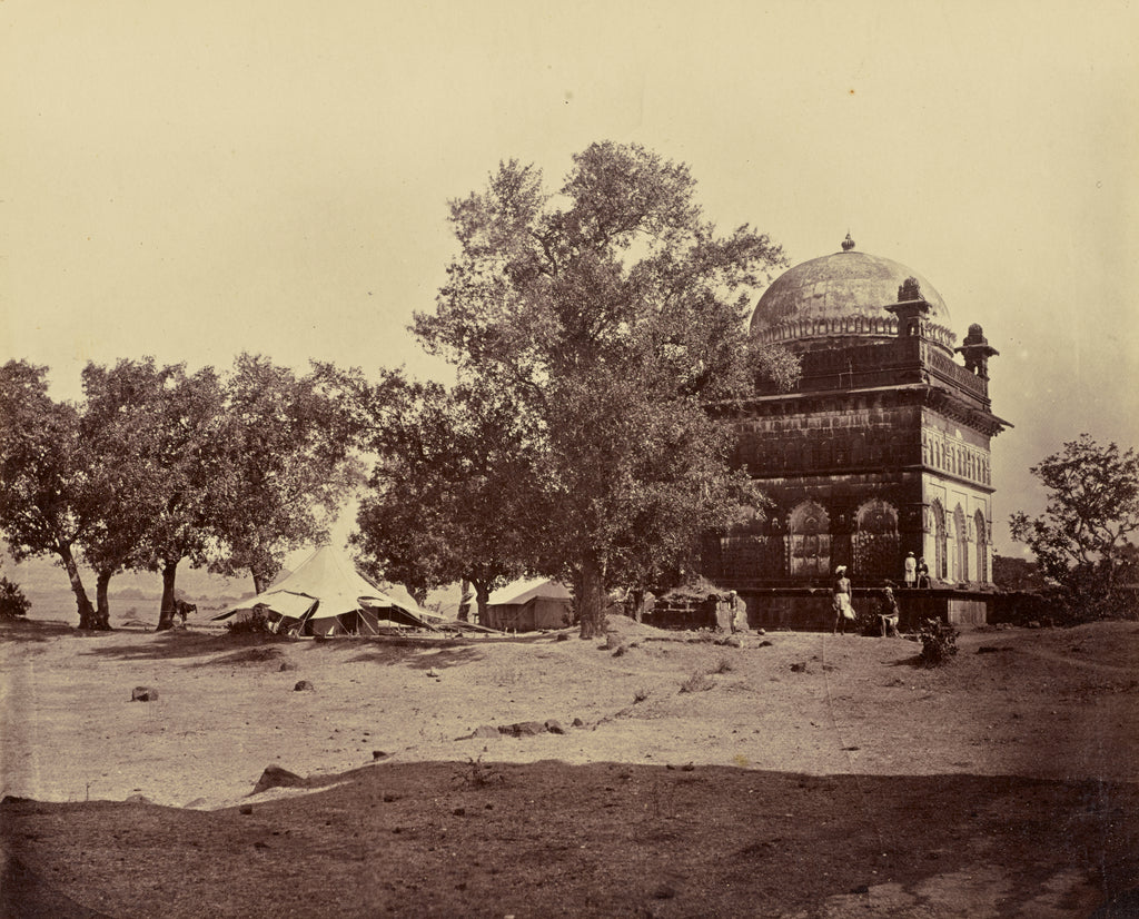 Unknown Artist maker:A Temple and Camp at Ellora, Poster Print Wall Art