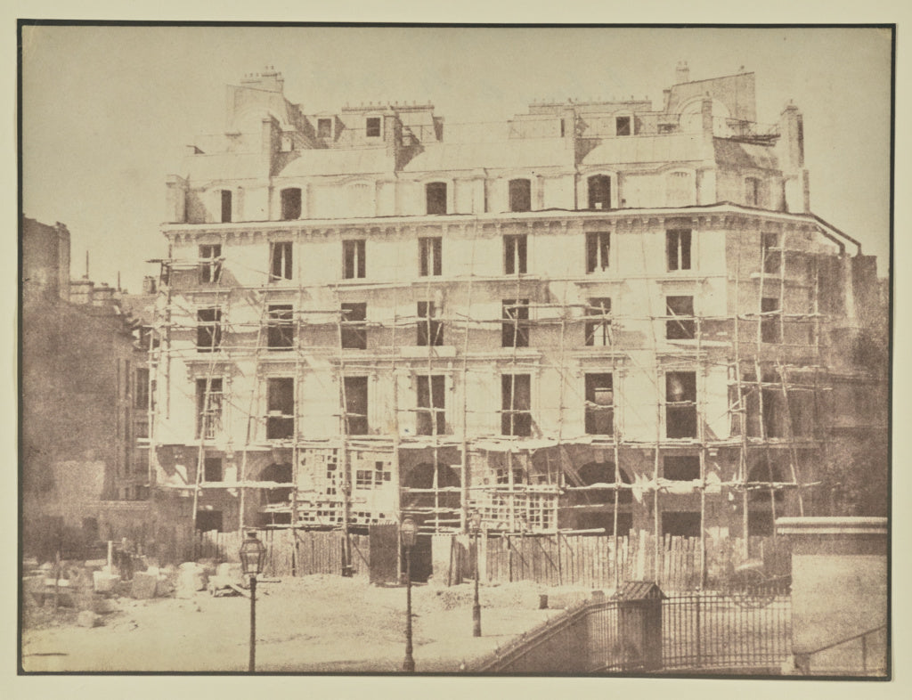 Hippolyte Bayard:[Building with scaffolding, Place de La Mad, Poster Print Wall Art