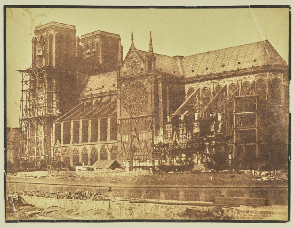Hippolyte Bayard:[South side of Notre-Dame, Paris, during re, Poster Print Wall Art