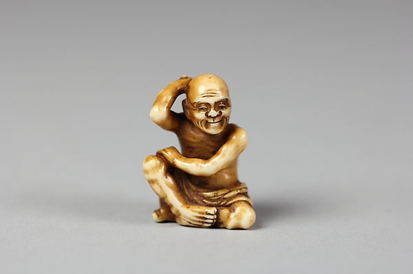Netsuke of Figure of a Man Scratching His Back 19th cent, Poster Print