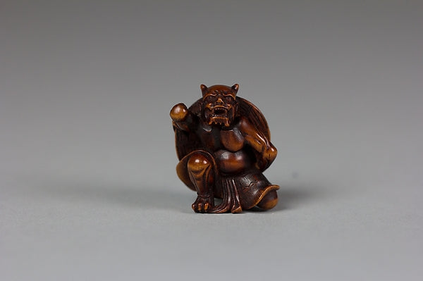 Netsuke of Demon 19th cent, Poster Print Wall Art