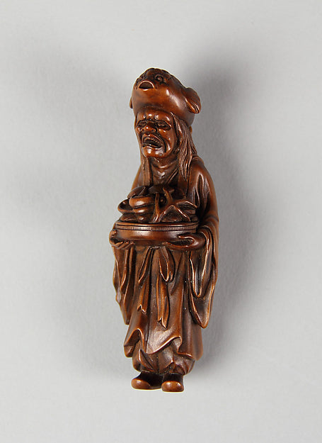 Netsuke - Daughter of Ryujin the Dragon King of the Sea 19th c, Poster Print Wall Art