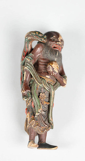 Netsuke of an Arhat 19th cent, Poster Print Wall Art