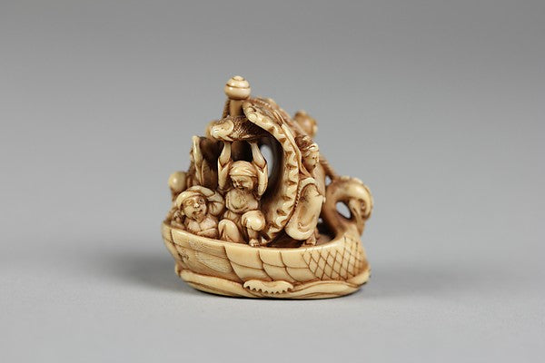 Netsuke of Pleasure Boat early 19th cent, Poster Print