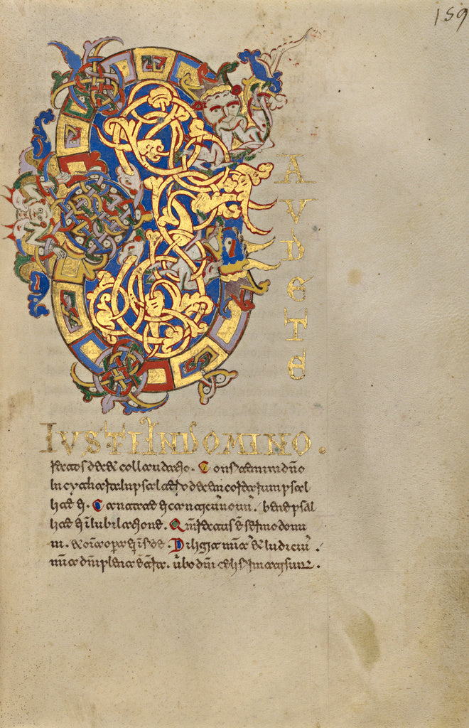 Unknown:Inhabited Initial G, Poster Print Wall Art