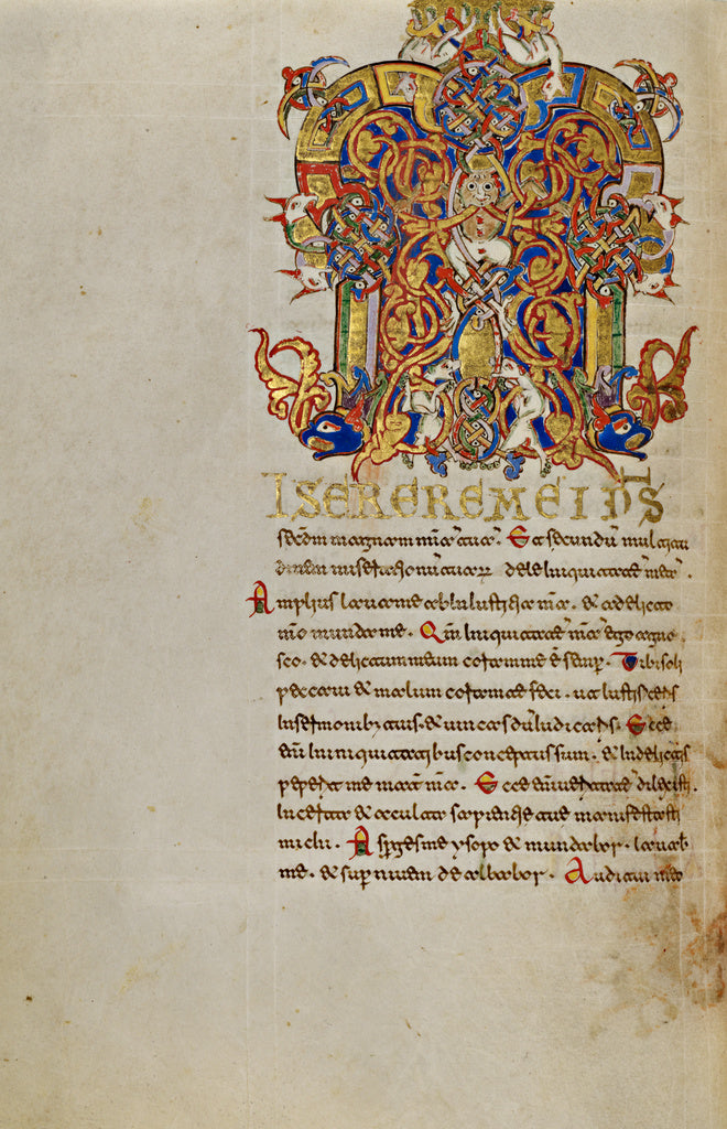 Unknown:Inhabited Initial M, Poster Print Wall Art