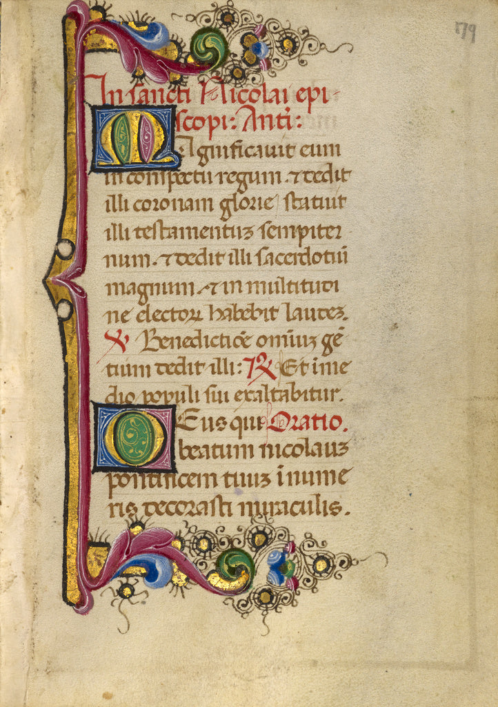 Unknown:Decorated Initial M; Decorated Initial D, Poster Print Wall Art