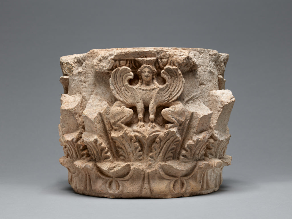 Unknown:Figured Corinthian Capital from a Funerary Building, Poster Print Wall Art