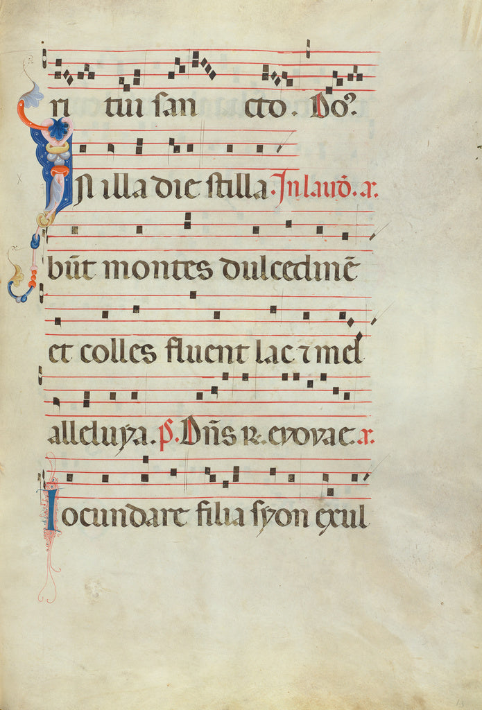 Unknown:Decorated Initial I, Poster Print Wall Art
