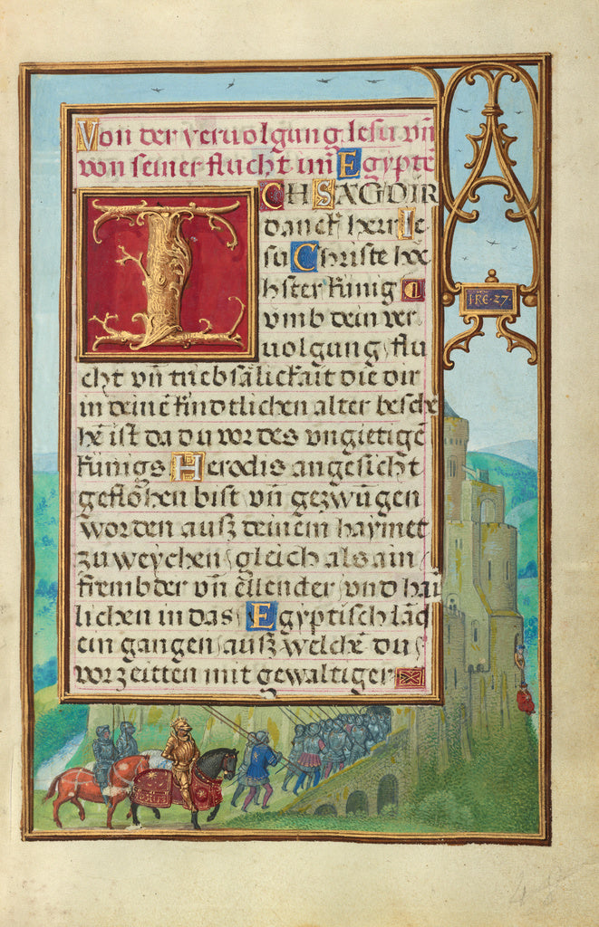 Simon Bening:Border with Michal Helping David to Escape from, Poster Print Wall Art
