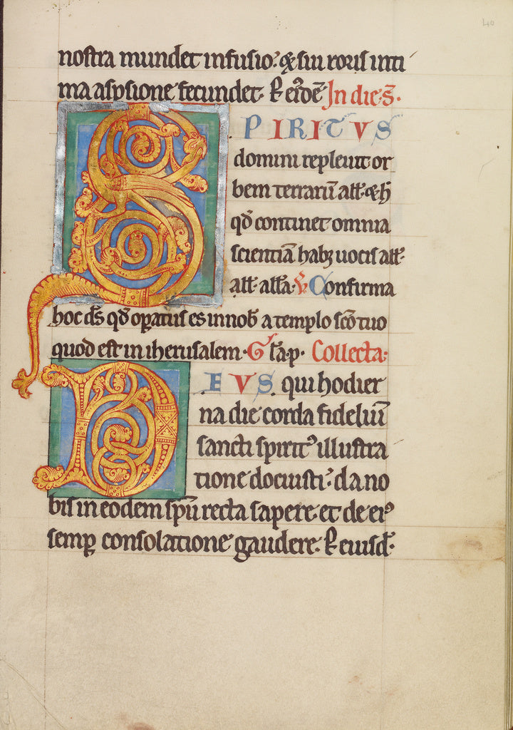 Unknown:Decorated Initial S; Decorated Initial D, Poster Print Wall Art