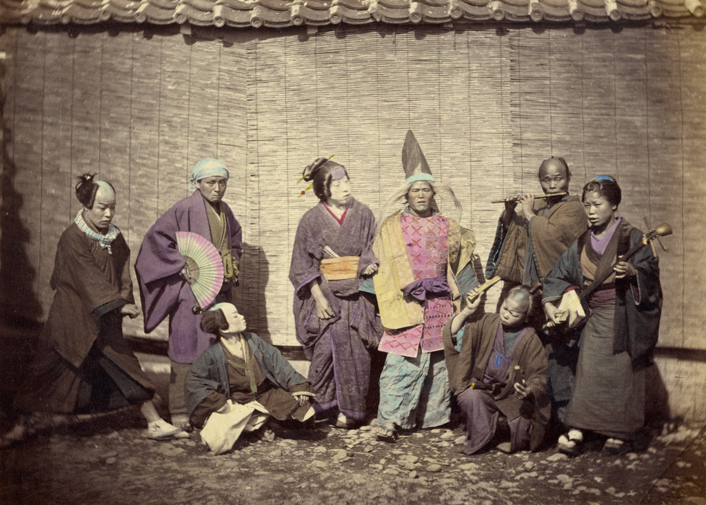 Felice Beato:Street Actors, Poster Print Wall Art