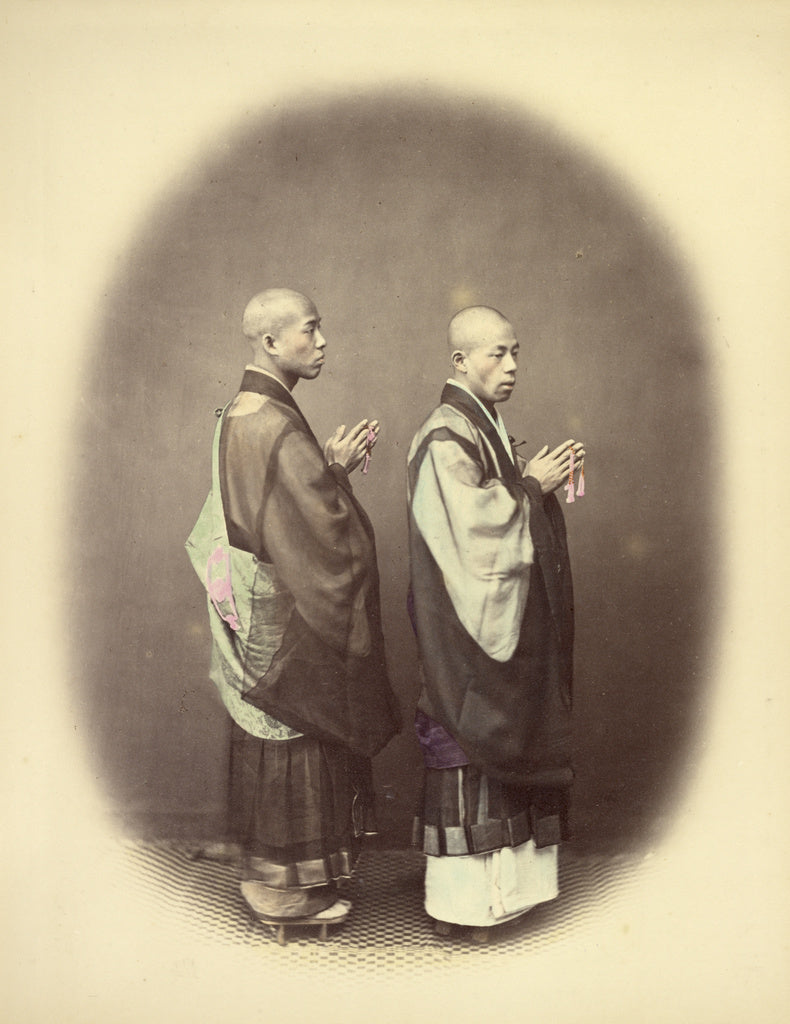 Felice Beato:Priests or Zen Shu, Poster Print Wall Art