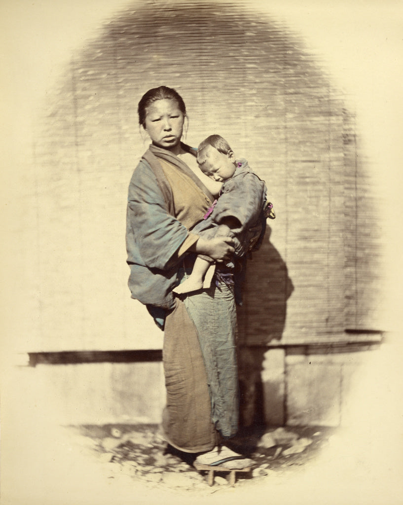 Felice Beato:Mother and Child, Poster Print Wall Art