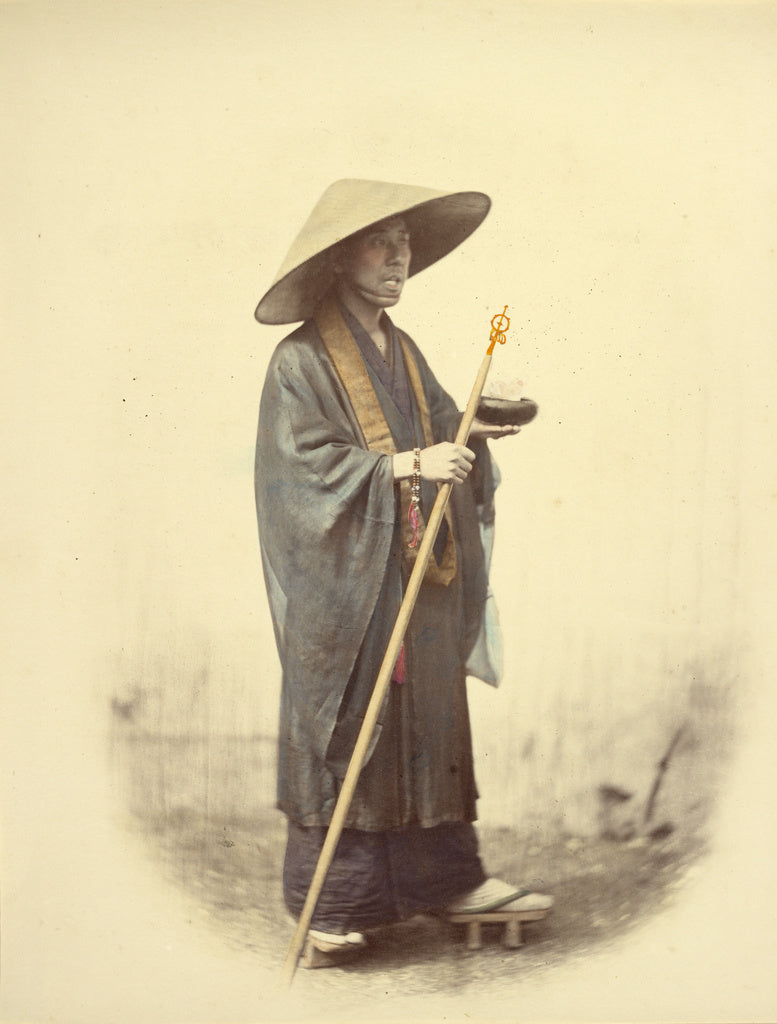 Felice Beato:Priest with Pastoral Staff, Poster Print Wall Art