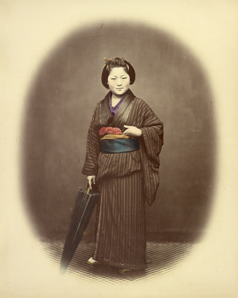 Felice Beato:Japanese Girl, Poster Print Wall Art