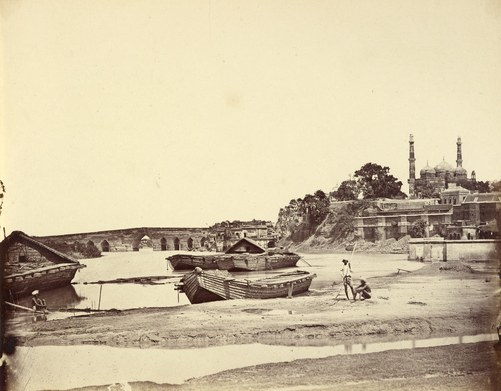 Felice Beato:[The Stone Bridge, and Our New Fortifications, , Poster Print Wall Art