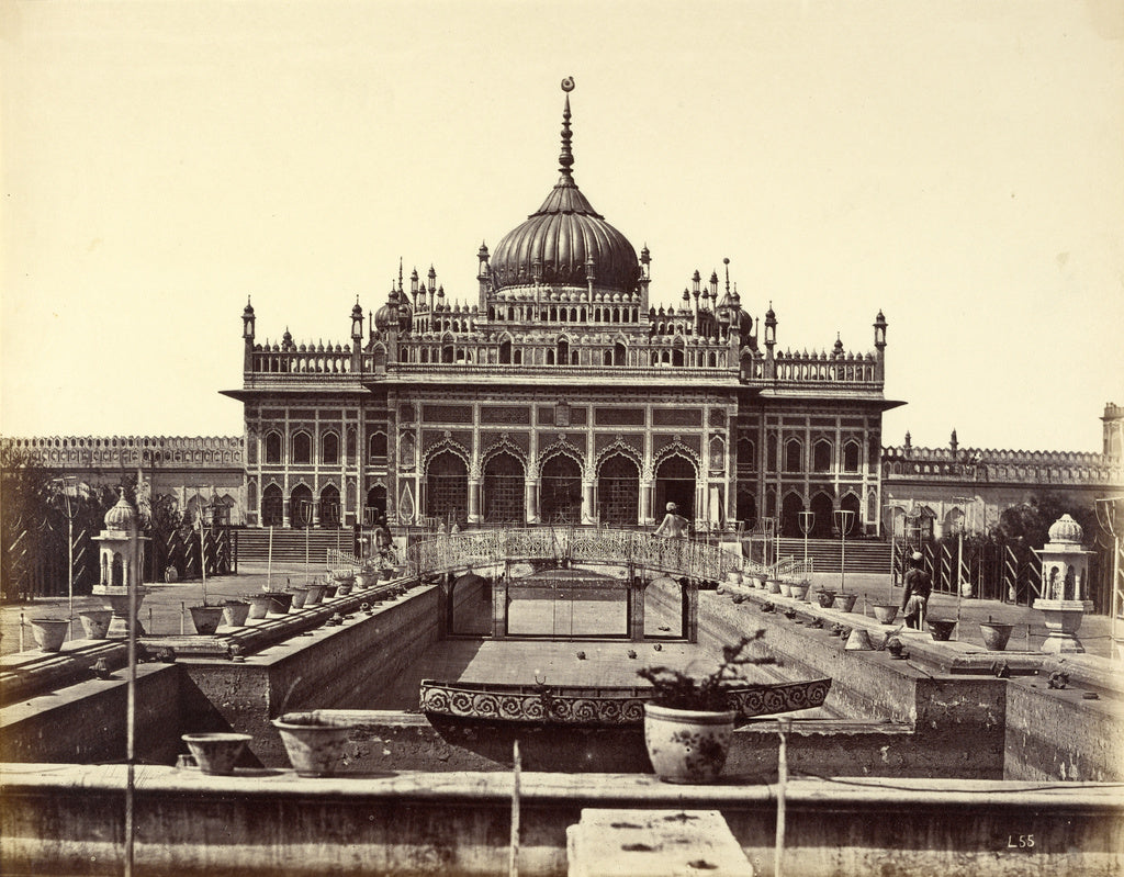 Felice Beato:[The Hosainabad Imambara, and The Tomb of Muham, Poster Print Wall Art