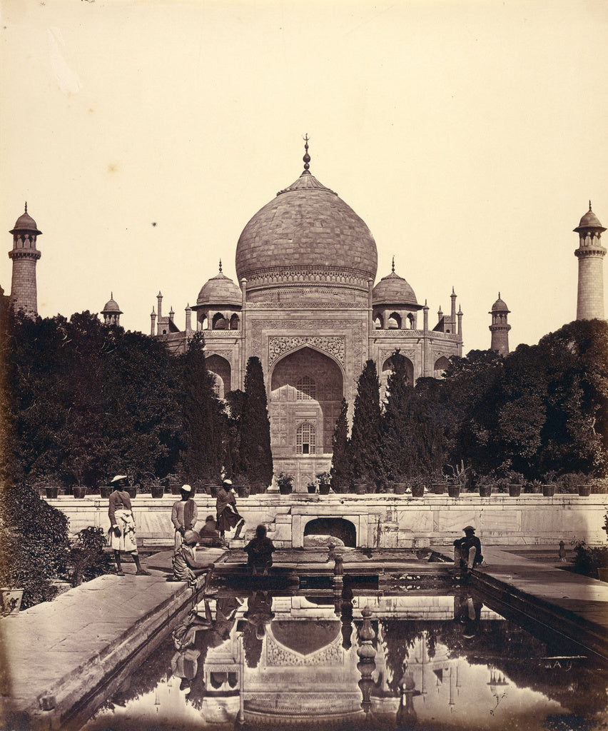 Felice Beato:The Taj Mahal with the Fountains, Poster Print Wall Art