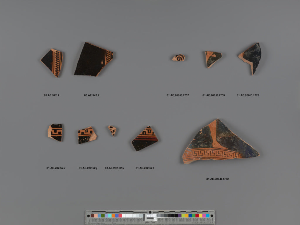 Unknown:Attic Red-Figure Kalpis or Amphora Fragment, Poster Print Wall Art