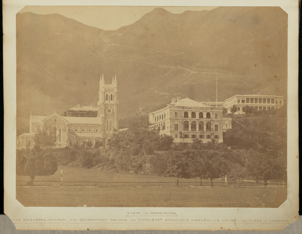 Felice Beato:[View in Hong-Kong - The Episcopal Church - The, Poster Print Wall Art