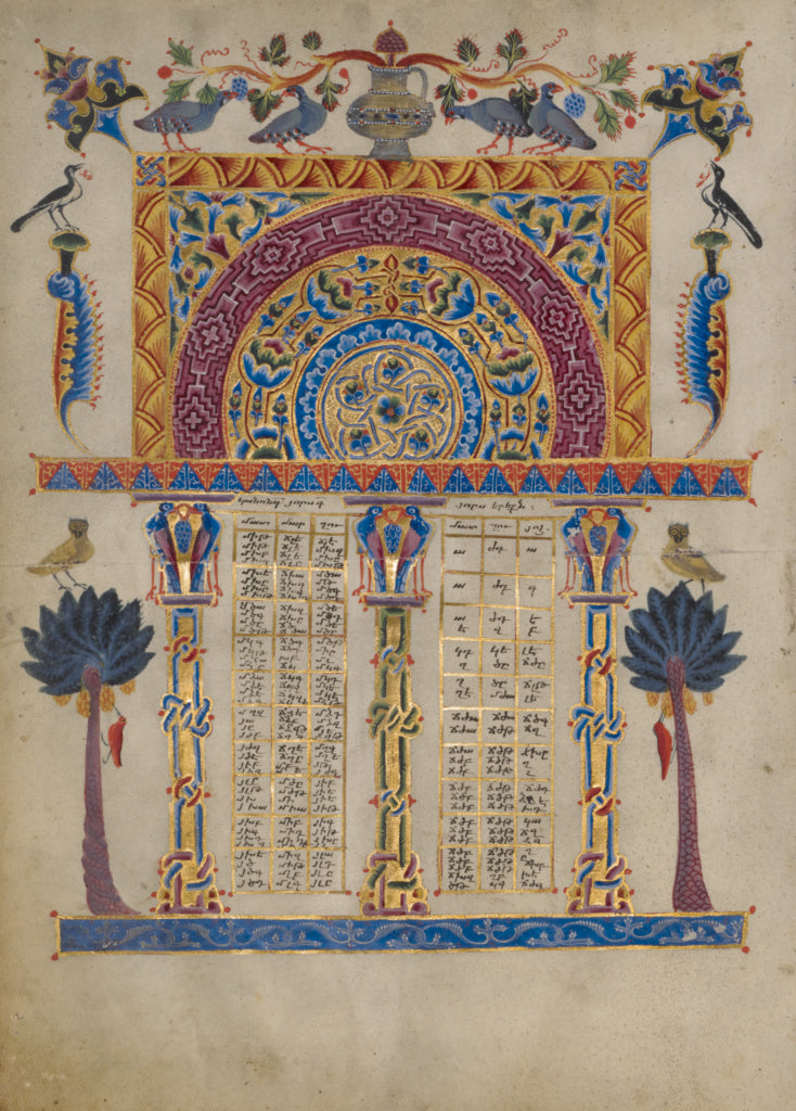 T'oros Roslin:Canon tables from the Zeyt'un Gospels, Poster Print Wall Art