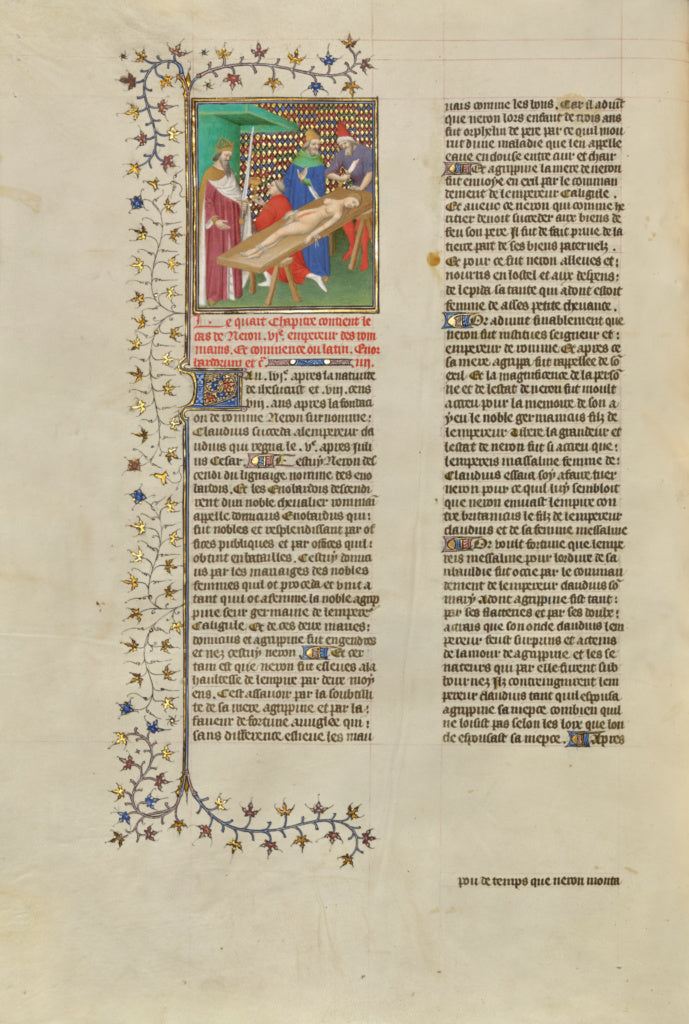 Unknown:Nero Pauses for a Drink during the Mutilation of His, Poster Print Wall Art