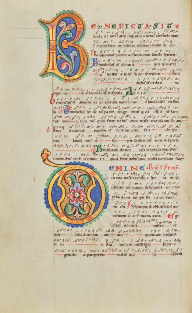 Unknown:Decorated Initial B; Decorated Initial D, Poster Print Wall Art
