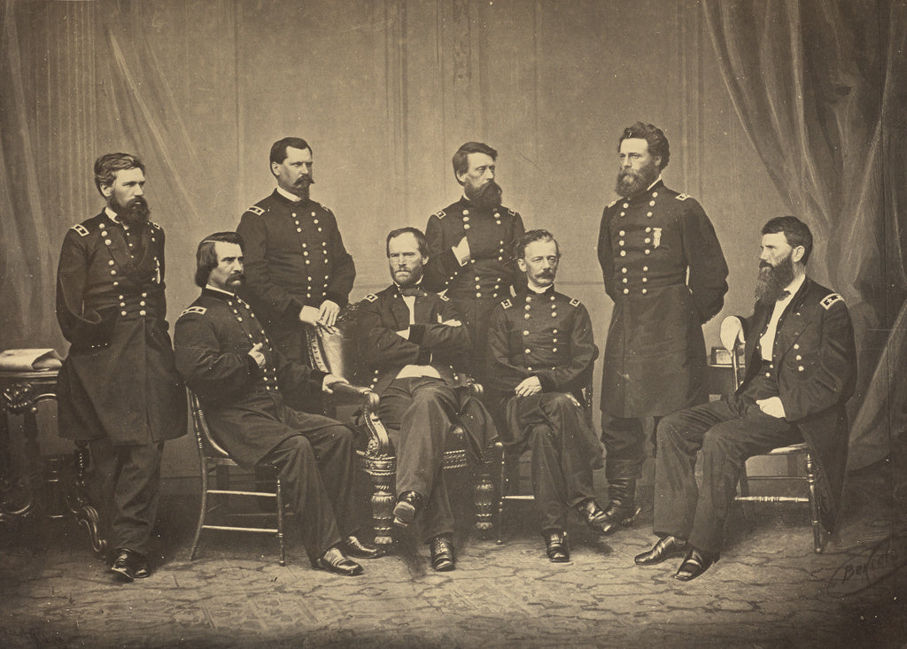 George N. Barnard:Sherman and His Generals, Poster Print Wall Art