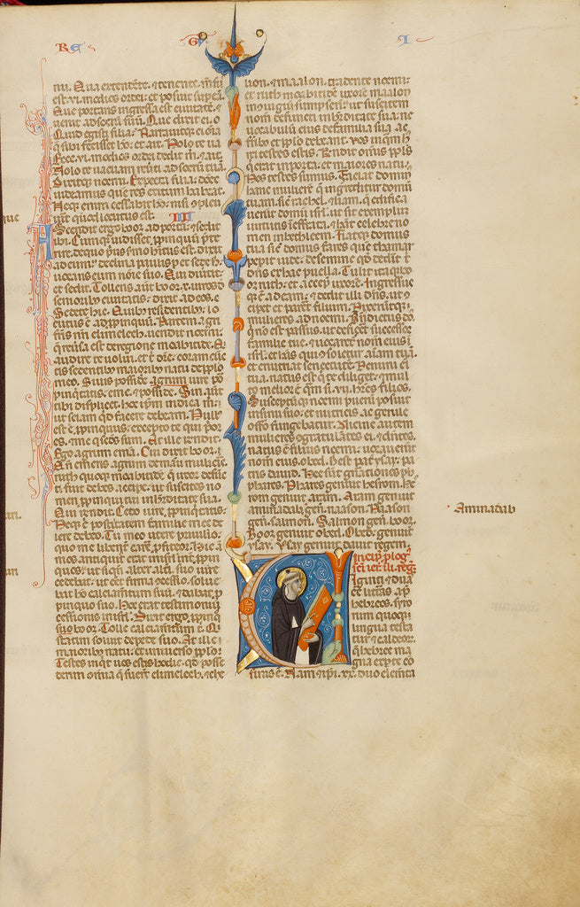 Unknown:Initial V: Saint Jerome, Poster Print Wall Art