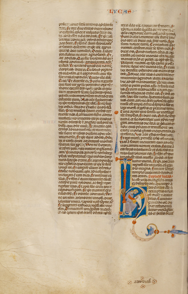 Unknown:Initial H: Saint Jerome, Poster Print Wall Art