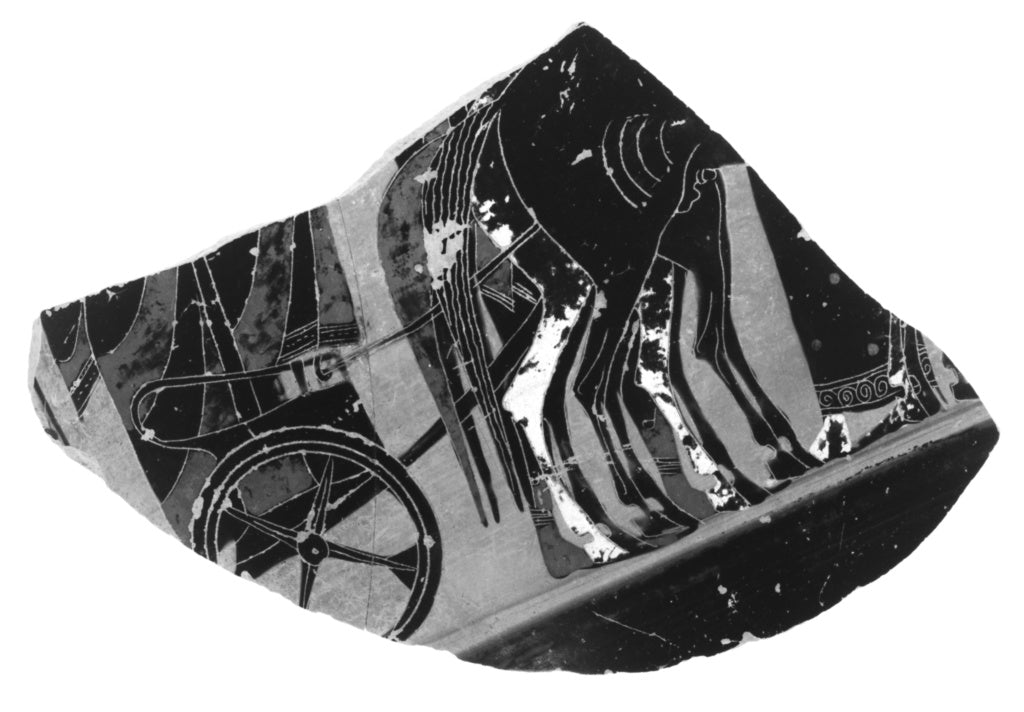 Unknown:Attic Black-Figure Amphora Fragment (comprised of 2 , Poster Print Wall Art