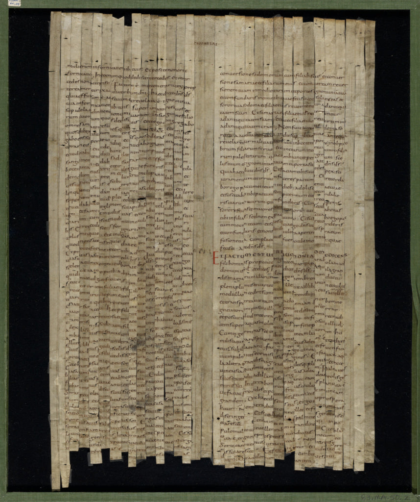 Unknown:Fragmentary Leaf from a Bible, Poster Print Wall Art